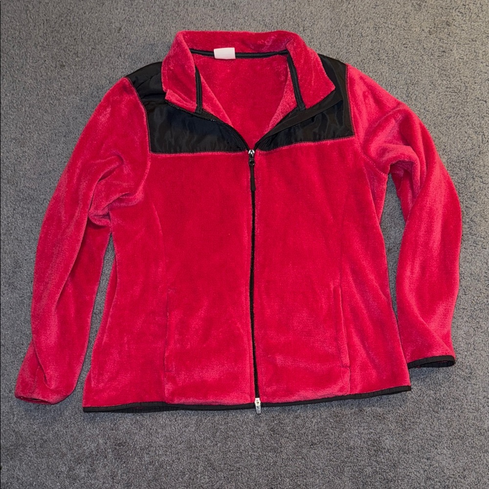 Women’s Danskin Now Pink and Black Fleece Jacket